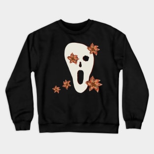 Scary mask and flowers Crewneck Sweatshirt